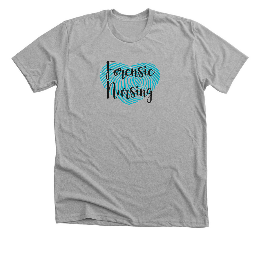Forensic Nursing, a Athletic Heather Premium Unisex Tee