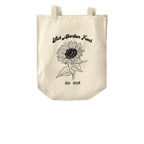 logo tote, a Natural Over-the-Shoulder Shopping Tote Bag