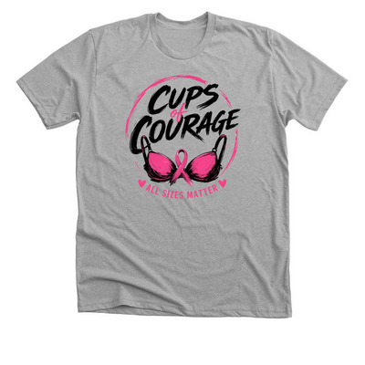 Cups of Courage - Nashville More Than Pink, a Athletic Heather Premium Unisex Tee