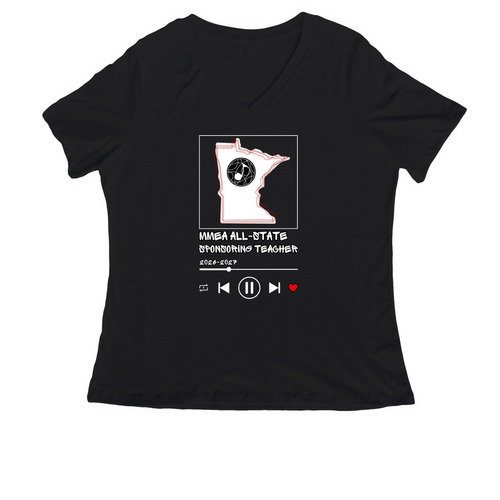 All-State TEACHER 2026-27, a Black Women's Relaxed V-Neck Tee