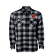 Rugged Bison Rugby Italia, a Grey Heather/ Black Unisex Flannel Shirt