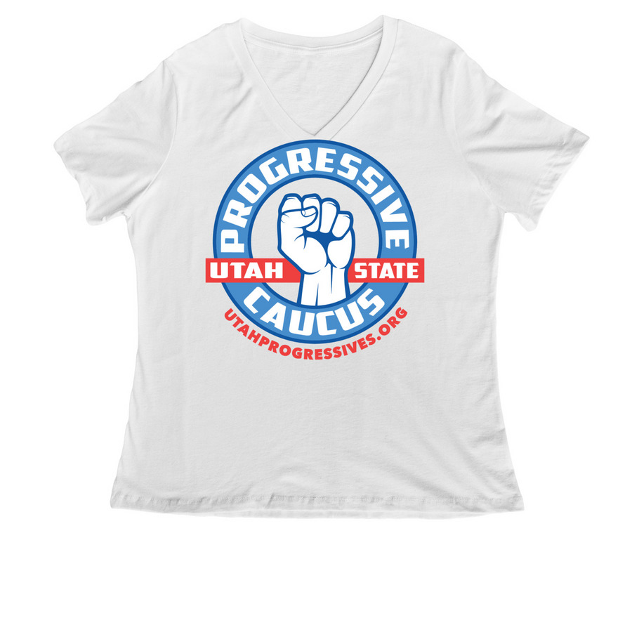 Caucus T-Shirts, a White Women's Relaxed V-Neck Tee