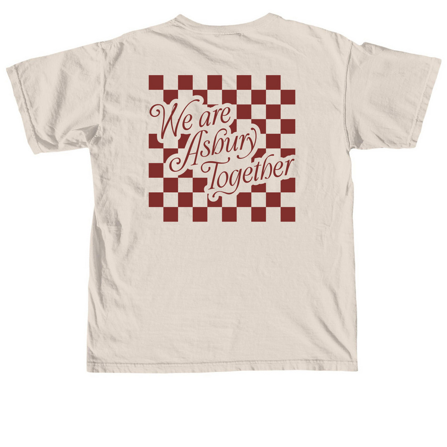 Together Sunday Checkerboard Tee, a Ivory Comfort Colors Unisex Tee (back-view)