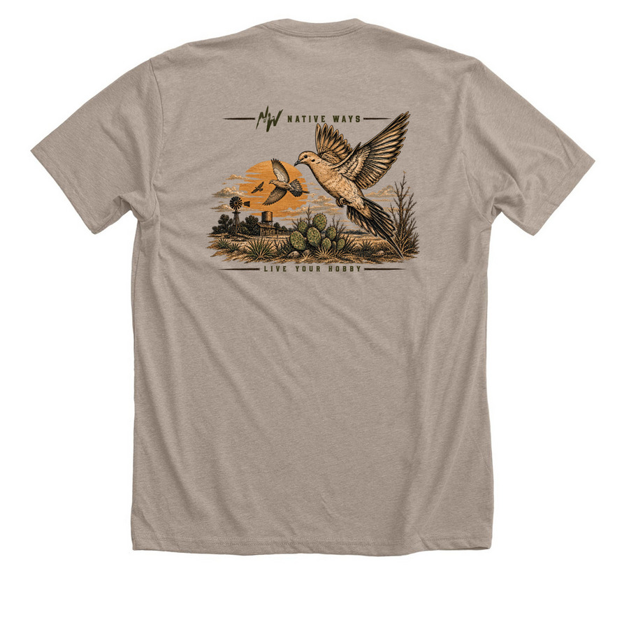 September Skies, a Heather Stone Premium Unisex Tee (back-view)