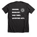 STAFF ONLY: Adventure Arts Shirt, a Dark Grey Heather Premium Unisex Tee (back-view)