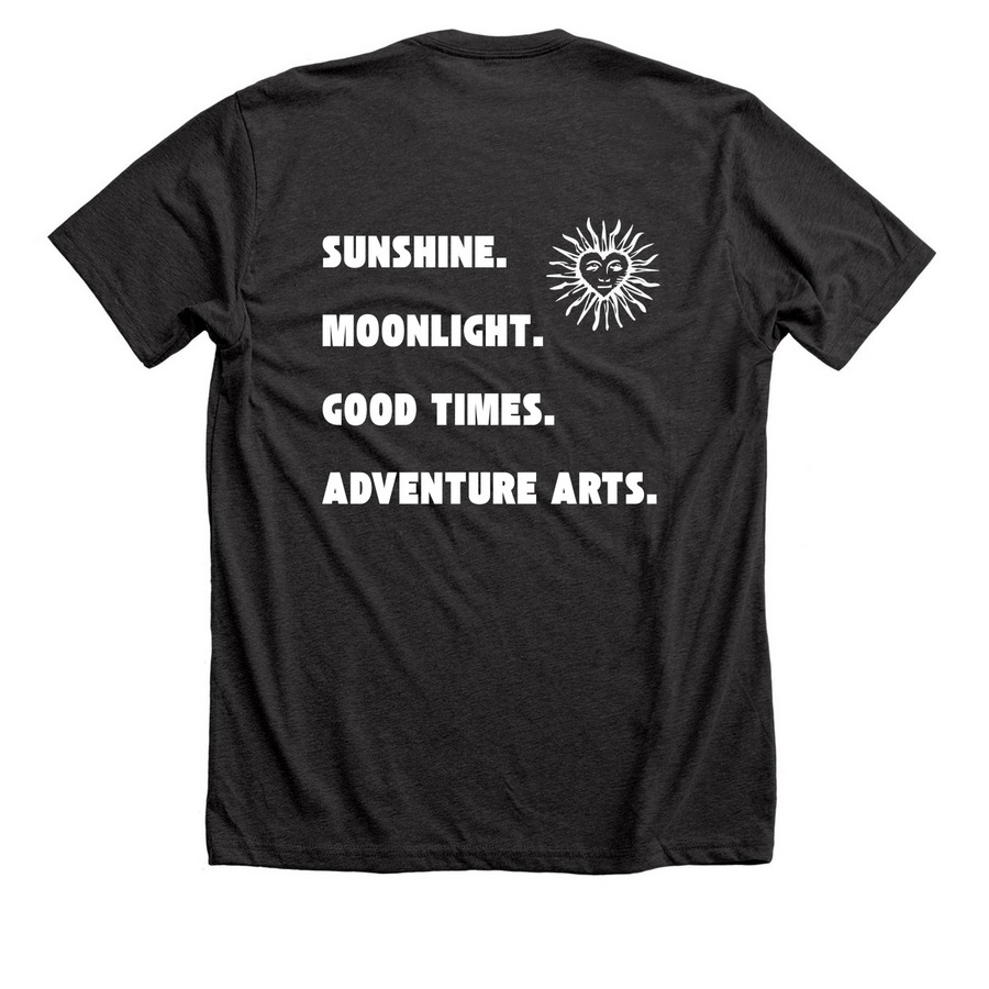 STAFF ONLY: Adventure Arts Shirt, a Dark Grey Heather Premium Unisex Tee (back-view)