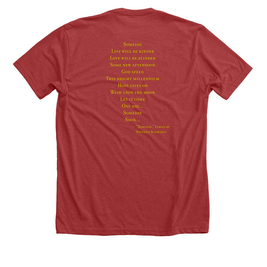 The Hunchback Of Notre Dame, a Heather Canvas Red Premium Unisex Tee (back-view)