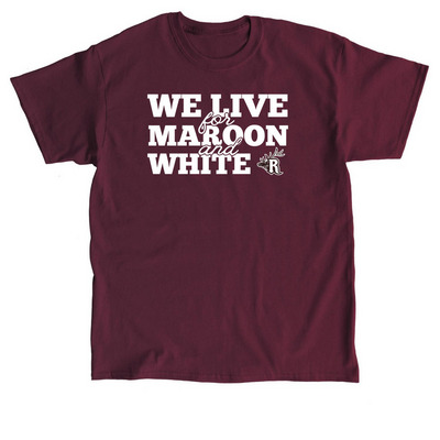 PTO | We Live for Maroon and White, a Maroon Classic Unisex Tee