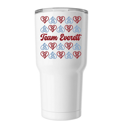 Heart Pattern Tumbler, a White Insulated Tumbler