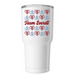 Heart Pattern Tumbler, a White Insulated Tumbler
