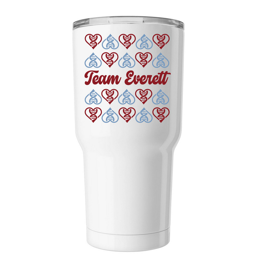 Heart Pattern Tumbler, a White Insulated Tumbler