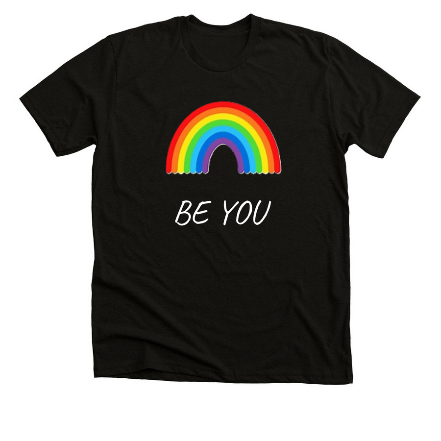 Be You: Wear Your Values with Pride, a Black Heather Premium Unisex Tee
