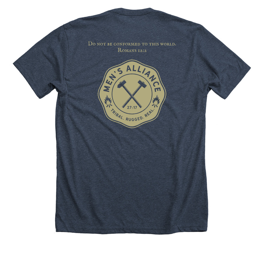 M.A. Barbarian Shirt, a Heather Midnight Navy Premium Unisex Tee (back-view)