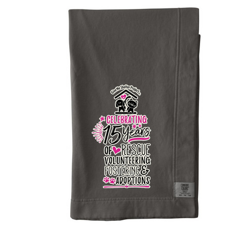 GMSP 15 Year Anniversary Blanket, a Pepper Comfort Colors Blanket