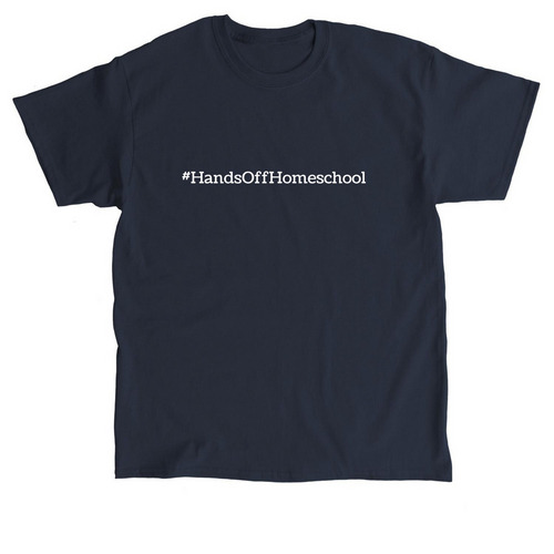 Hands Off Homeschool, a Navy Classic Unisex Tee