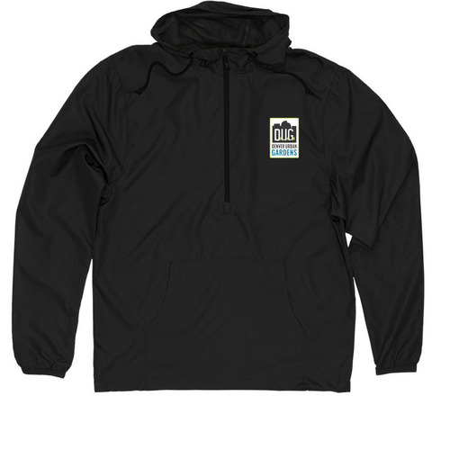DUG Logo Windbreaker, a Black Quarter-Zip Windbreaker