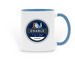 Cvent Enable Mugs, a Light Blue Two-Tone Ceramic Mug