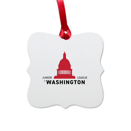 JLW Capitol Dome Christmas Ornament, a White Aluminum Square Ornament