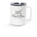 CB Travel Mug, a White Stainless Steel Travel Mug