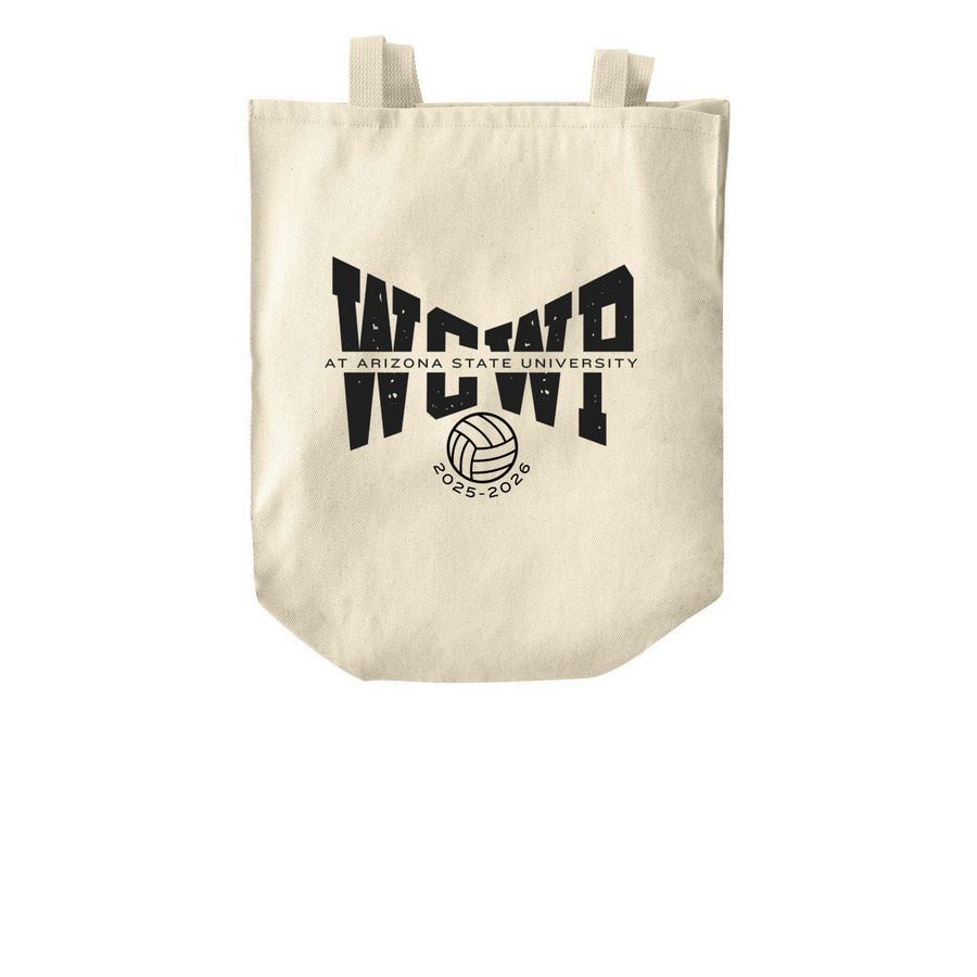Black Logo Tote bag, a Natural Over-the-Shoulder Shopping Tote Bag