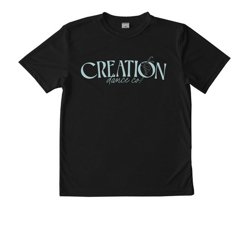 Youth Performance Athletic Tee, a Black Youth Performance Tee