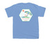 Nourish Nantucket + ACKkind, a Carolina Blue Youth Unisex Tee (back-view)