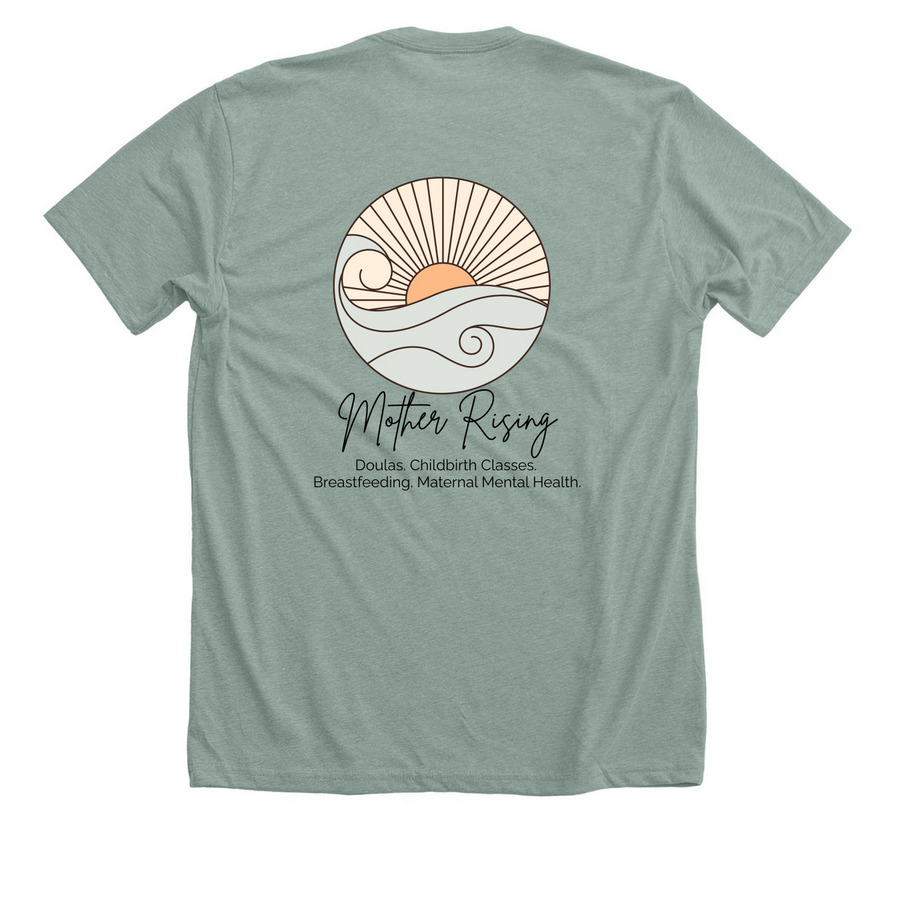 Dani Shirts, a Heather Sage Premium Unisex Tee (back-view)