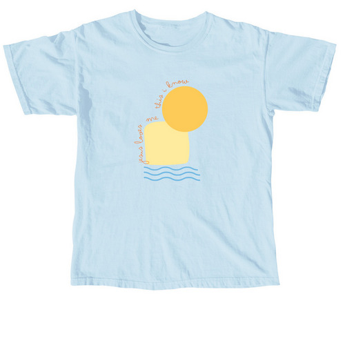 Jesus loves me this I know, a Chambray Comfort Colors Unisex Tee