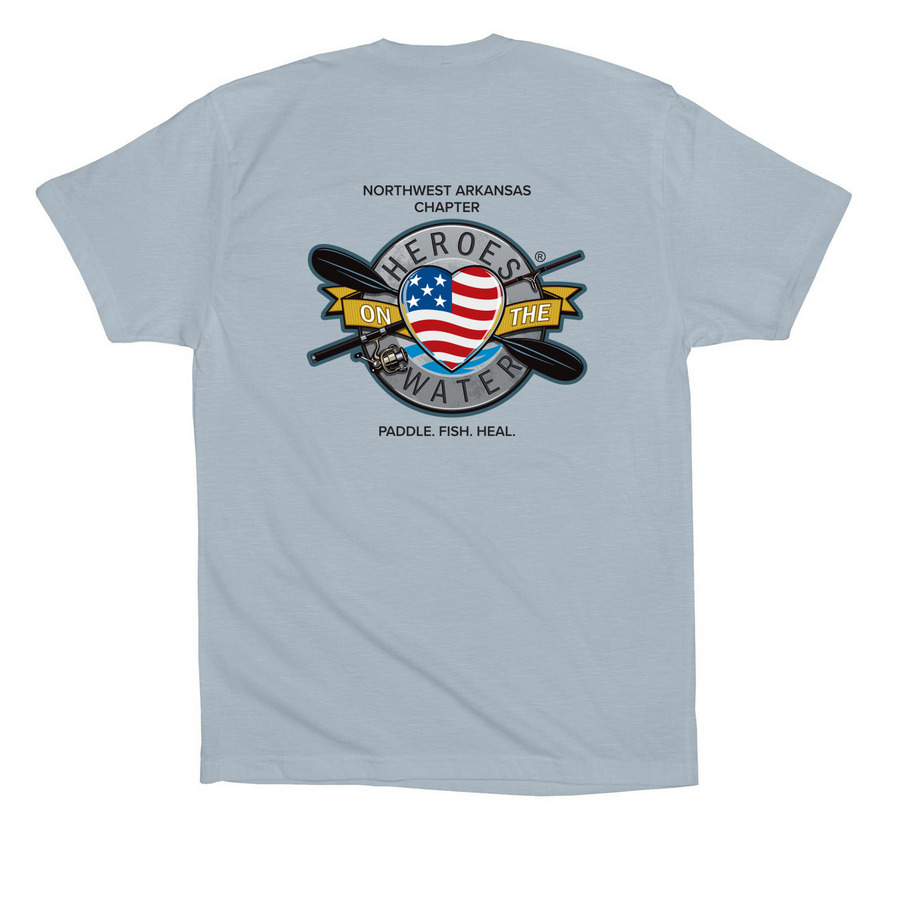 2026 Premium Cotton Tee, a Light Blue Premium Cotton Tee (back-view)