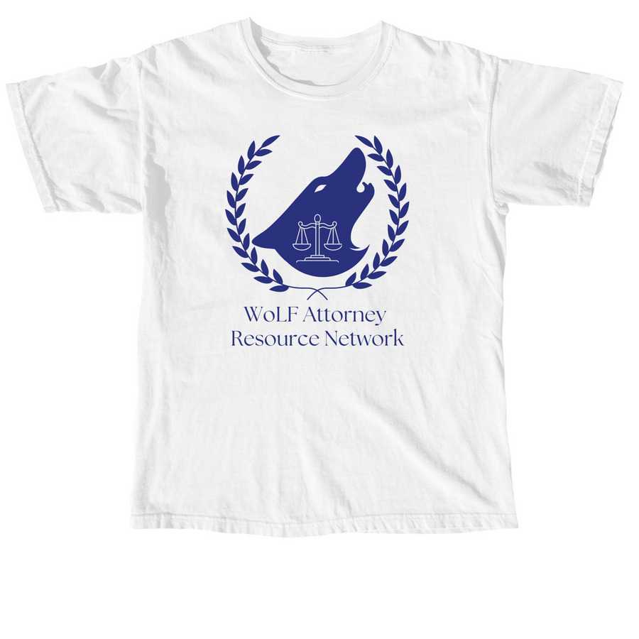 WoLF Attorney Resource Network Shirt, a White Comfort Colors Unisex Tee