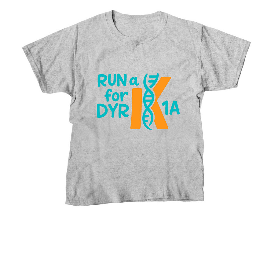 Run a K for DYRK1A 2025, a Sport Grey Youth Unisex Tee