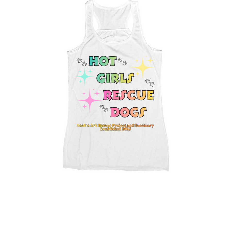 Hot Girls, a White Women's Racerback