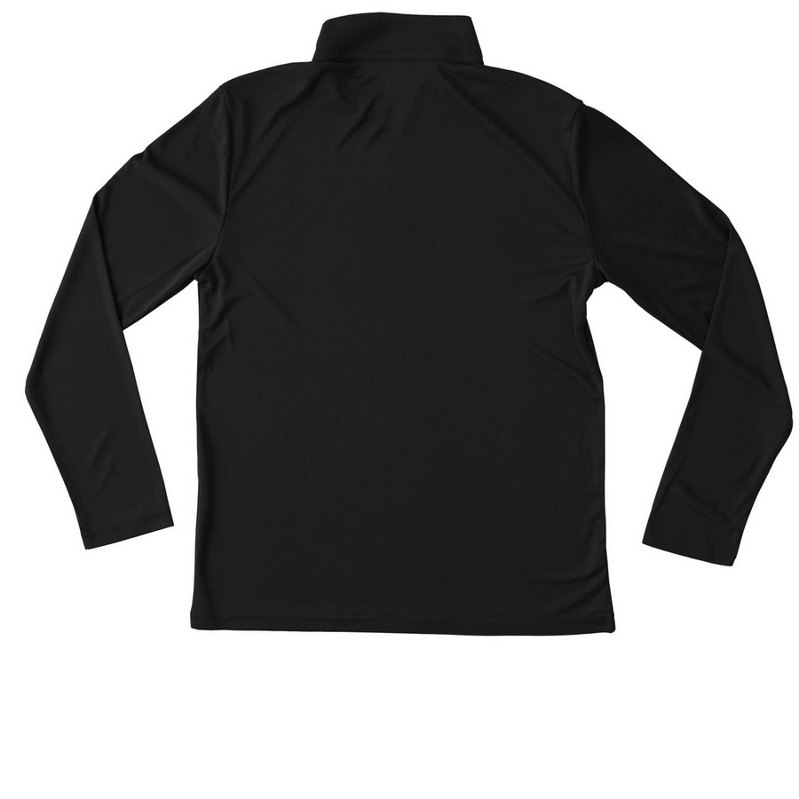 CityTeam Performance Polos and Pullovers, a Black Youth Performance Quarter Zip Pullover (back-view)