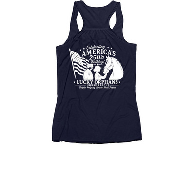 Stars, Stripes & Sanctuary, a Navy Women's Racerback