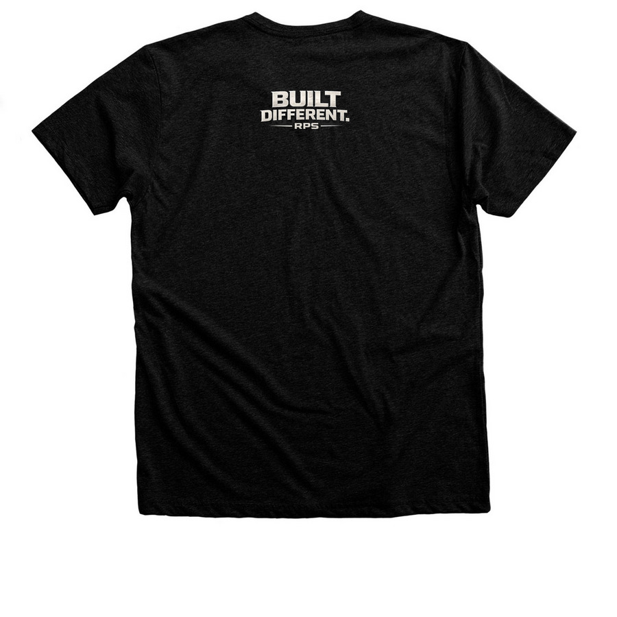 Ruck Performance Systems&nbsp;, a Black Heather Premium Unisex Tee (back-view)