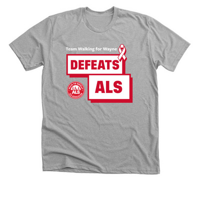 Walking for Wayne, a Athletic Heather Premium Unisex Tee