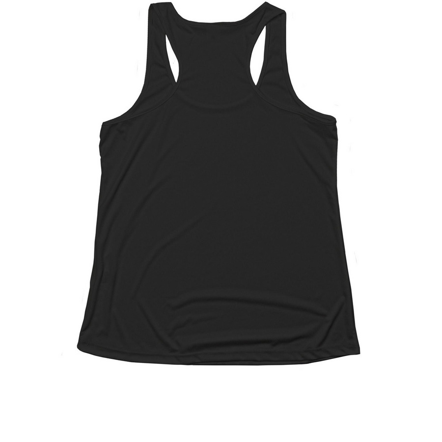 Performance Tank, a Black Women's Performance Tank (back-view)