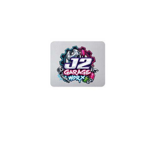 J2 RETRO MOUSE PAD, a White Full Color Mouse Pad