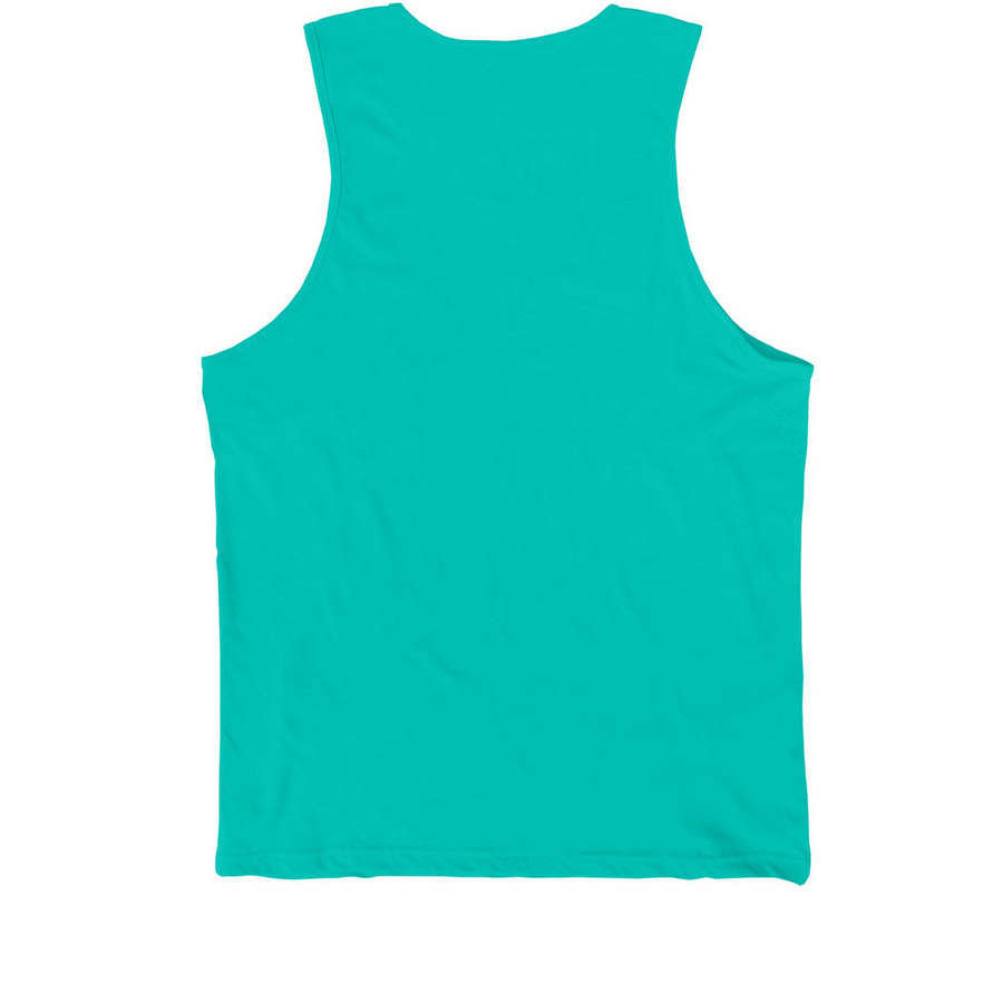 True to the Teal, a Teal Premium Cotton Tank (back-view)