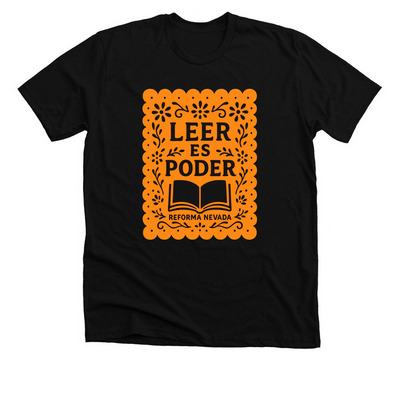 LEER ES PODER, a Solid Black Blend Premium Unisex Tee