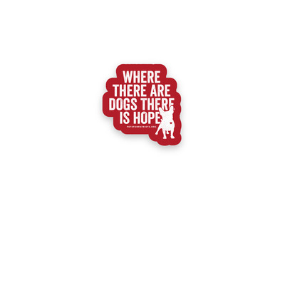 Where there are dogs - stickers, a White Kiss Cut Sticker