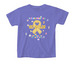 Doodle Sticker CCAM Tee, a Violet Comfort Colors Youth Tee