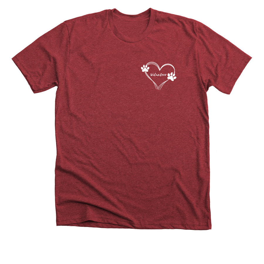 Medical Mutts Volunteer, a Heather Canvas Red Premium Unisex Tee