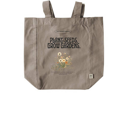 Plant Seeds. Grow Gardens., a Pumice Recycled Cotton Tote Bag