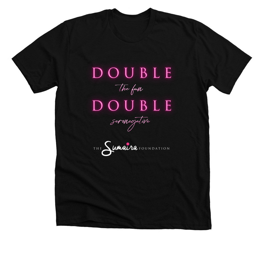 Double Seronegative, a Solid Black Blend Premium Unisex Tee
