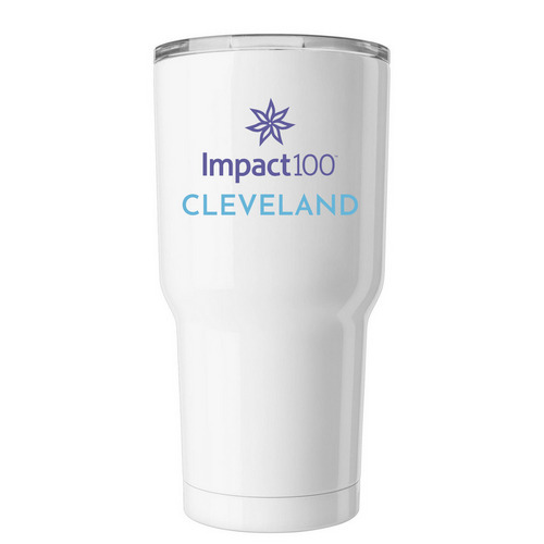 Impact100 Cleveland Travel Cup, a White Insulated Tumbler
