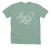 Low Light Friendly Ghost, a Heather Dusty Blue Premium Unisex Tee