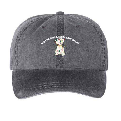 OTG hats, a Black Printed Pigment Dye Baseball Cap