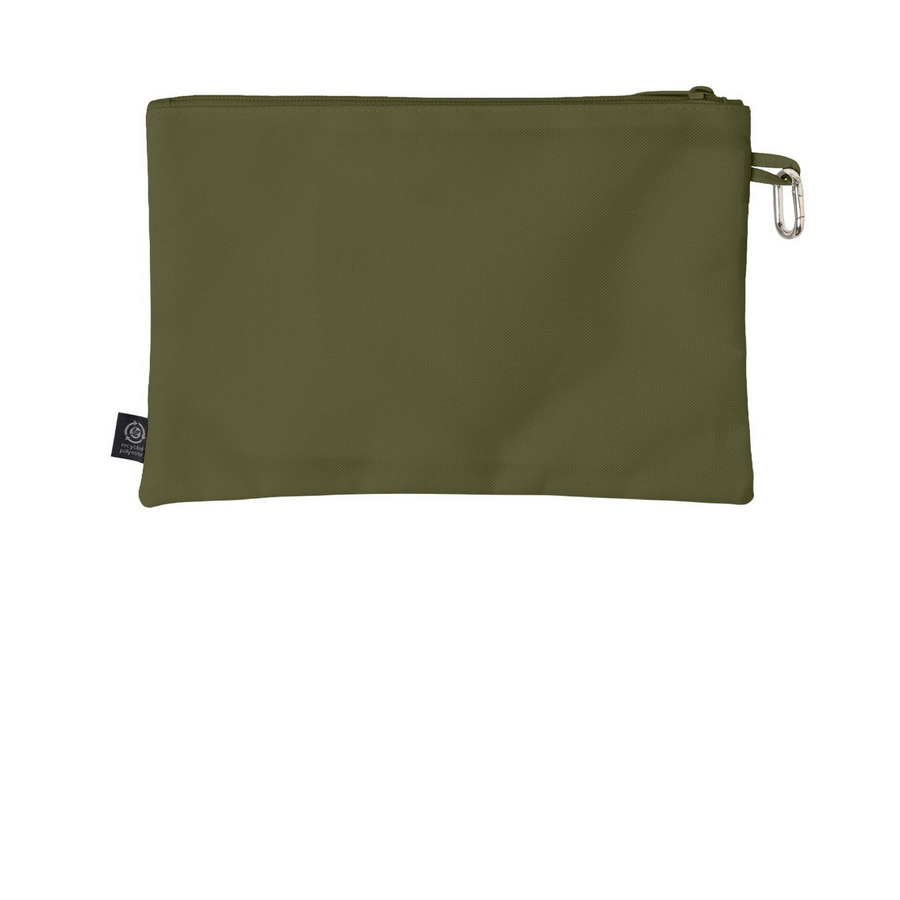 Grace on Canvas Pouch, a Olive Grove Go-Go Pouch (back-view)
