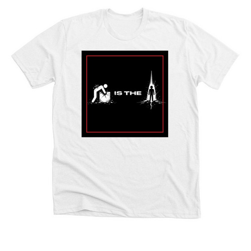 Heavy Is The Light Symbol Tee(White), a Solid White Blend Premium Unisex Tee